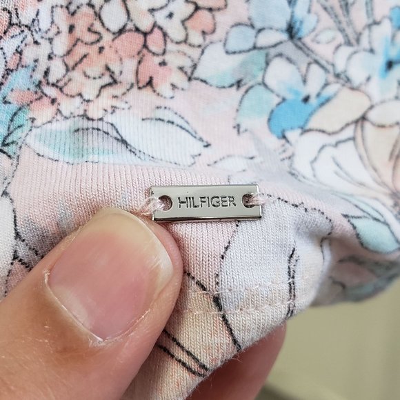 Tommy Hilfiger Tropical Floral Print Short Sleeve T-Shirt Size Medium - Picture 7 of 10